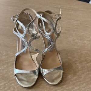 Jimmy Choo Metallic Strappy Heels